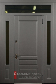 Стальная дверь С фрамугой №16 с отделкой МДФ ПВХ