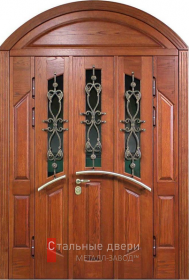 Стальная дверь Арочная дверь №2 с отделкой Массив дуба